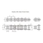 Precisionsrullkedja med kort delning i A-serien