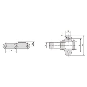 Jordbrukskedja i stål av C- och CA-typ