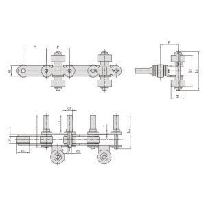 transportörkedja för sprututrustning