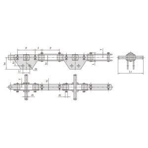 dubbel ledad transportörkedja