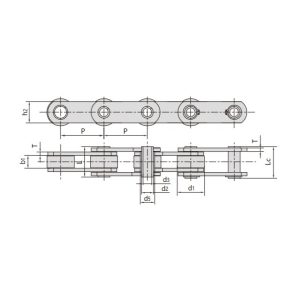 Transportörkedja med ihåligt stift i FVC-serien