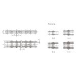 Stiftkedja med flera plattor