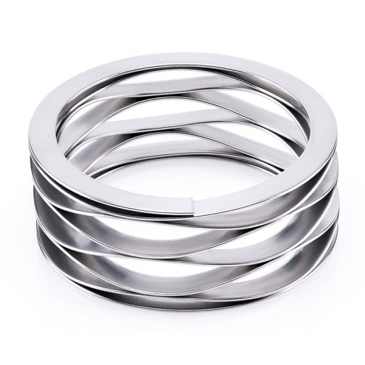 multi-turn vågfjäder med shims-ändar