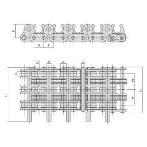 Rullkedja för textilmaskiner