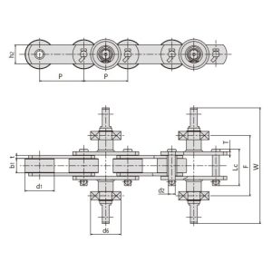 transportörkedja med gummihandske