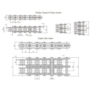 höghållfast rullkedja med kort delning