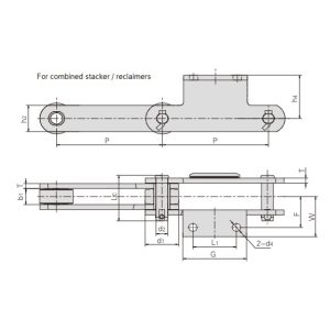 stacker reclaimer kedjetransportör med tillbehör