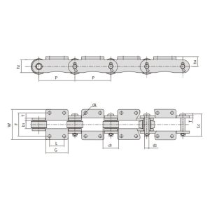 kedja för sockermaskin