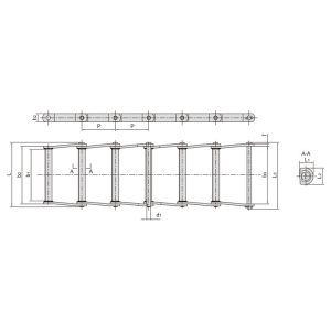 svetsad konstruktion böjd plåtkedja