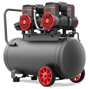 oljefri luftkompressor med dubbla huvuden