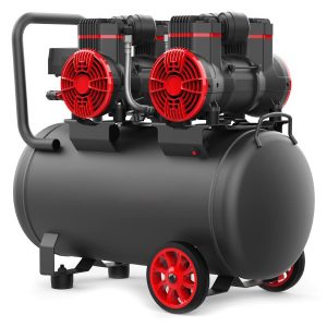 oljefri kolvkompressor med dubbla huvuden