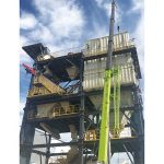 anläggning för torr sandtillverkning av torntyp