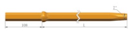 Hex25 x 108 mm skaft