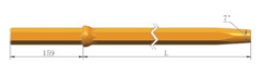 Hex25 x 159 mm skaft